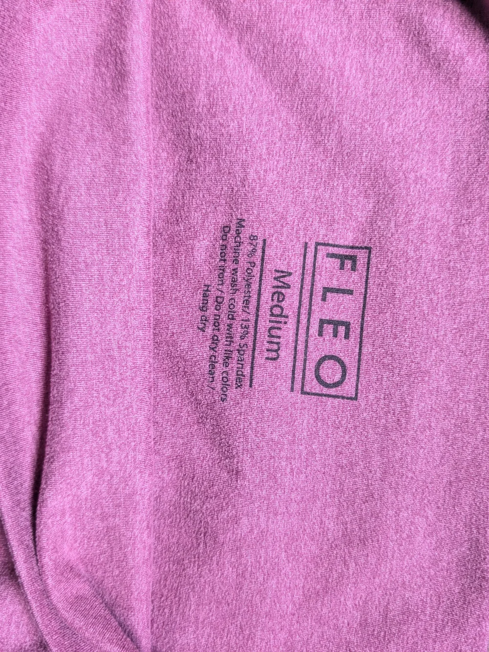 Fleo Dusty Pink High-Waist Leggings & Racerback Sports Bra Set